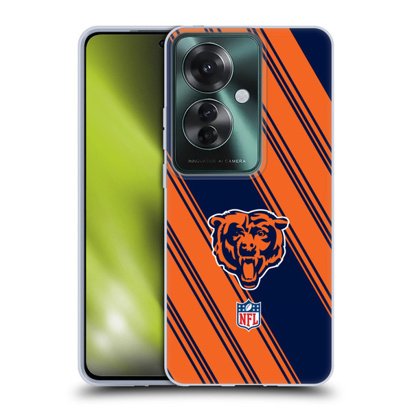 NFL Chicago Bears Artwork Stripes Soft Gel Case for OPPO Reno11 F 5G / F25 Pro 5G