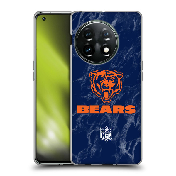 NFL Chicago Bears Graphics Coloured Marble Soft Gel Case for OnePlus 11 5G