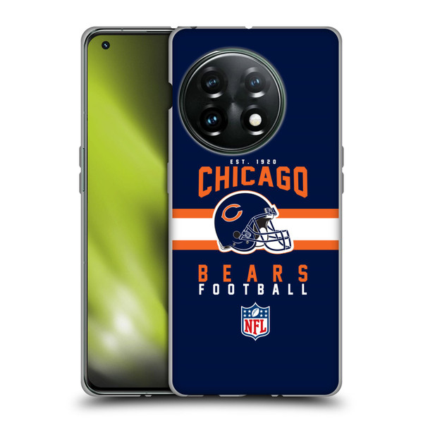 NFL Chicago Bears Graphics Helmet Typography Soft Gel Case for OnePlus 11 5G