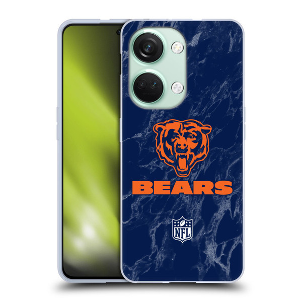 NFL Chicago Bears Graphics Coloured Marble Soft Gel Case for OnePlus Nord 3 5G