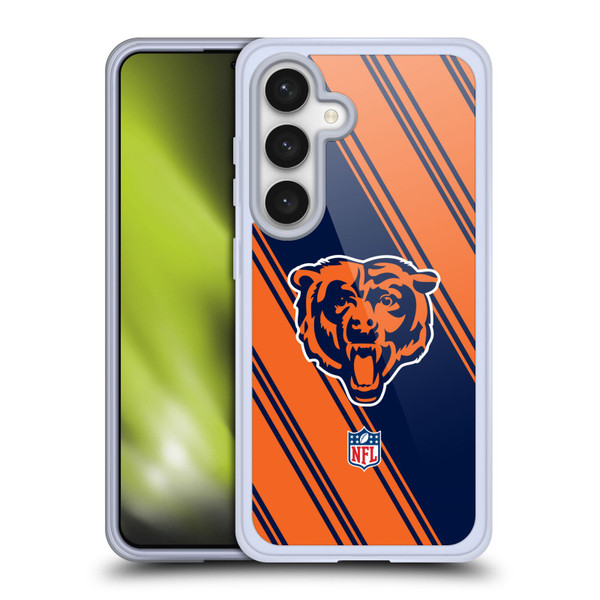 NFL Chicago Bears Artwork Stripes Soft Gel Case for Samsung Galaxy S24 5G