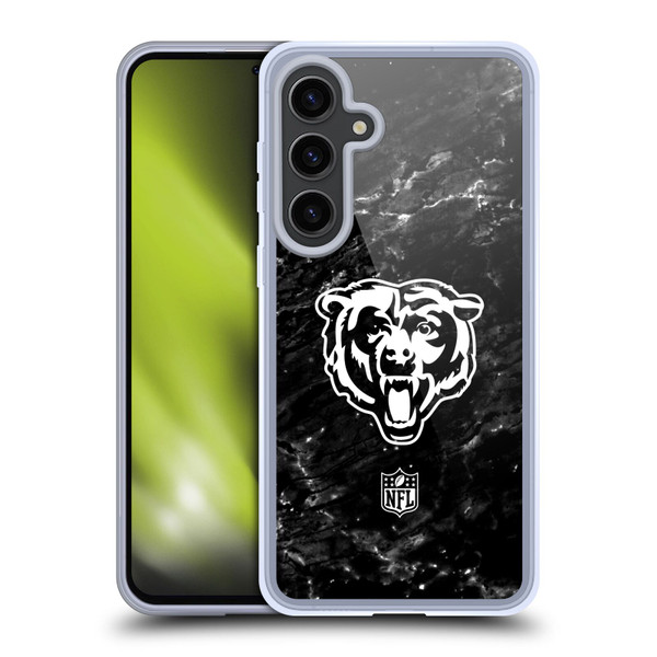 NFL Chicago Bears Artwork Marble Soft Gel Case for Samsung Galaxy S24+ 5G