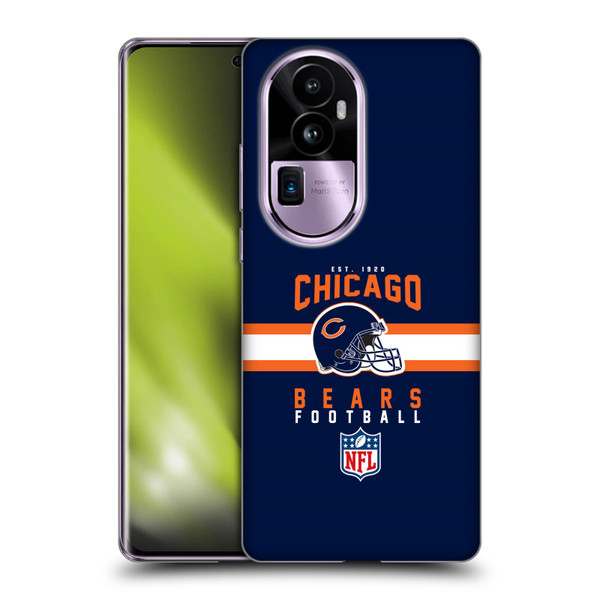 NFL Chicago Bears Graphics Helmet Typography Soft Gel Case for OPPO Reno10 Pro+