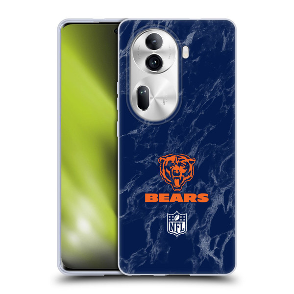 NFL Chicago Bears Graphics Coloured Marble Soft Gel Case for OPPO Reno11 Pro