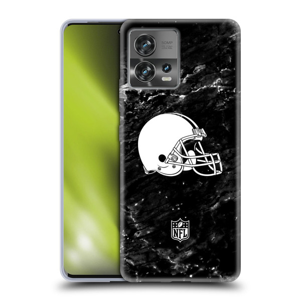 NFL Cleveland Browns Artwork Marble Soft Gel Case for Motorola Moto Edge 30 Fusion