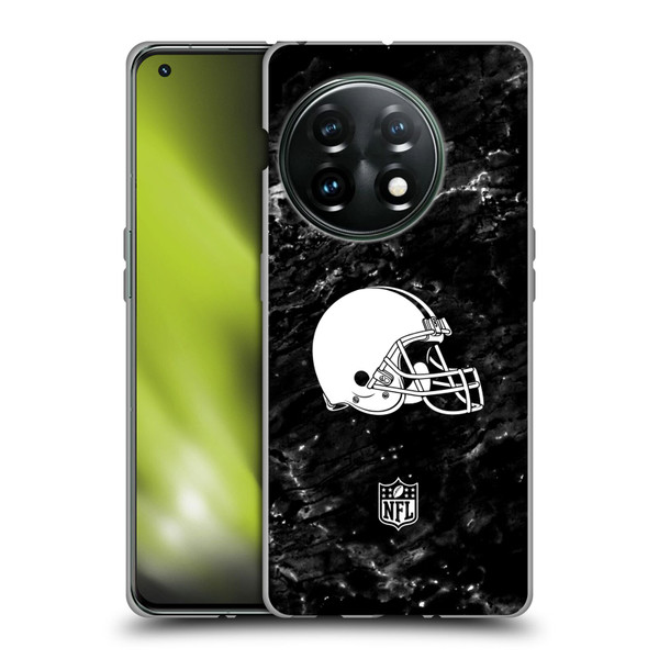 NFL Cleveland Browns Artwork Marble Soft Gel Case for OnePlus 11 5G