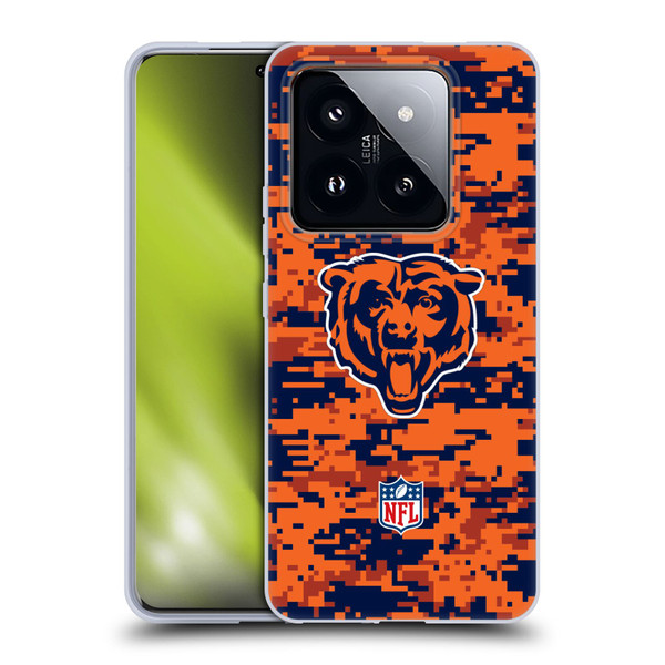 NFL Chicago Bears Graphics Digital Camouflage Soft Gel Case for Xiaomi 14 Pro