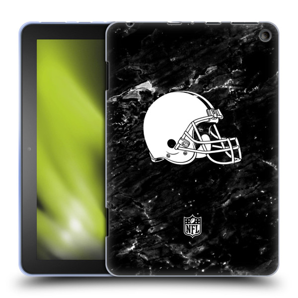 NFL Cleveland Browns Artwork Marble Soft Gel Case for Amazon Fire HD 8/Fire HD 8 Plus 2020