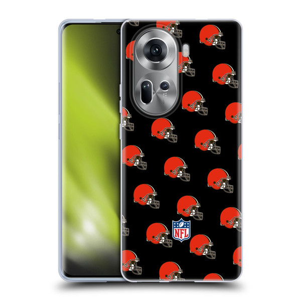 NFL Cleveland Browns Artwork Patterns Soft Gel Case for OPPO Reno11