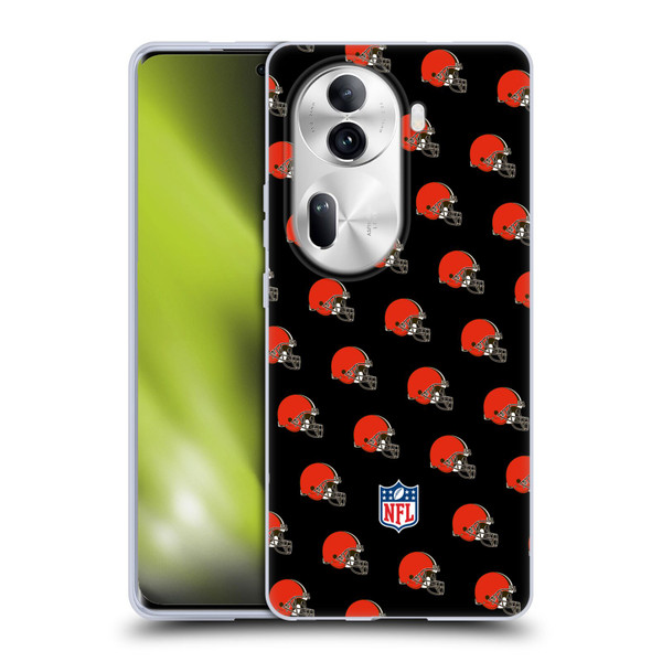 NFL Cleveland Browns Artwork Patterns Soft Gel Case for OPPO Reno11 Pro
