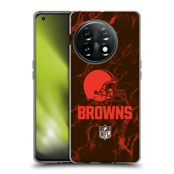 NFL Cleveland Browns Graphics Coloured Marble Soft Gel Case for OnePlus 11 5G