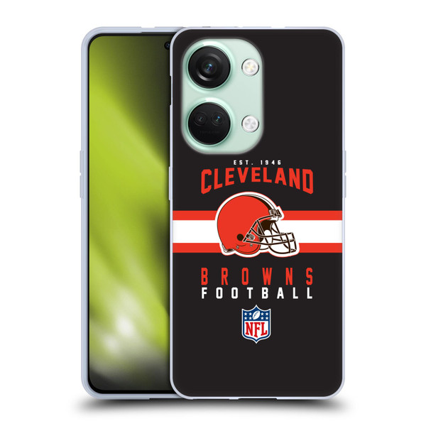 NFL Cleveland Browns Graphics Helmet Typography Soft Gel Case for OnePlus Nord 3 5G