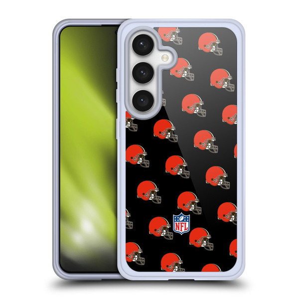 NFL Cleveland Browns Artwork Patterns Soft Gel Case for Samsung Galaxy S24 5G