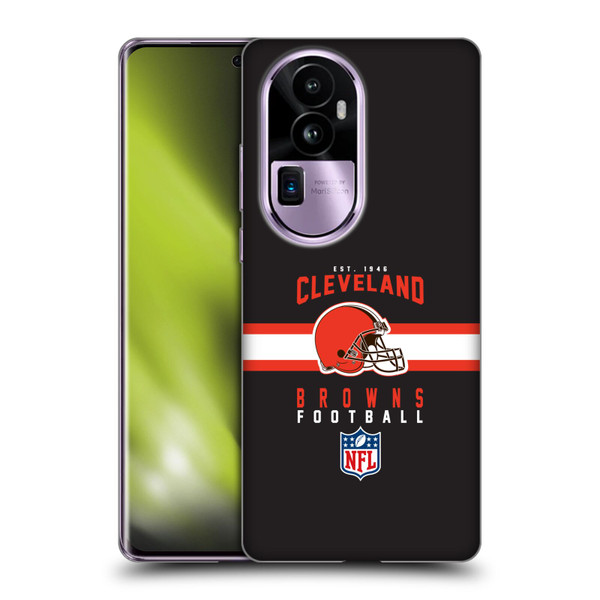 NFL Cleveland Browns Graphics Helmet Typography Soft Gel Case for OPPO Reno10 Pro+