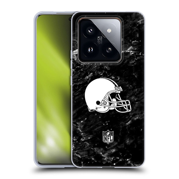 NFL Cleveland Browns Artwork Marble Soft Gel Case for Xiaomi 14 Pro