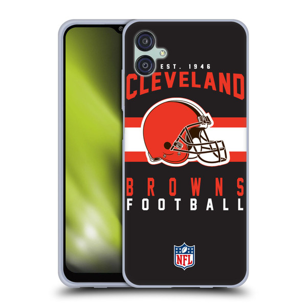 NFL Cleveland Browns Graphics Helmet Typography Soft Gel Case for Samsung Galaxy M04 5G / A04e