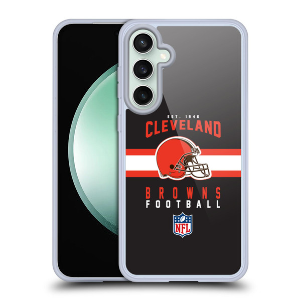 NFL Cleveland Browns Graphics Helmet Typography Soft Gel Case for Samsung Galaxy S23 FE 5G
