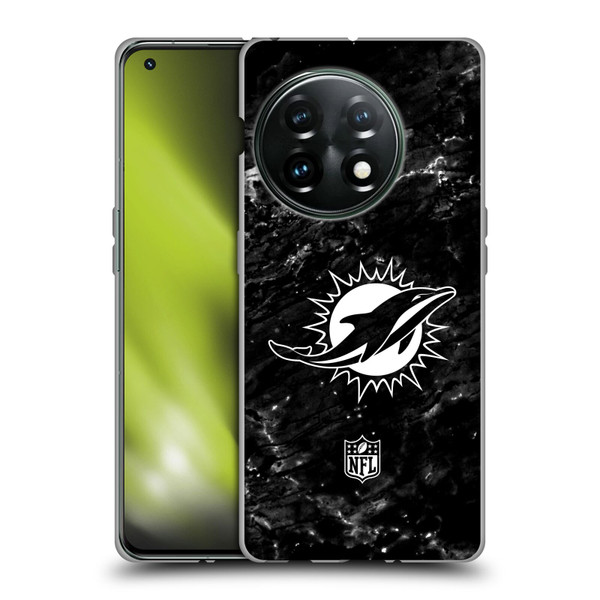 NFL Miami Dolphins Artwork Marble Soft Gel Case for OnePlus 11 5G