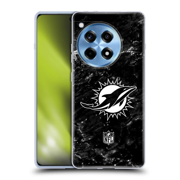 NFL Miami Dolphins Artwork Marble Soft Gel Case for OnePlus 12R