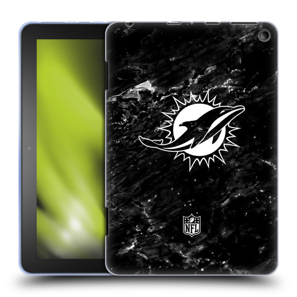 NFL Miami Dolphins Artwork Marble Soft Gel Case for Amazon Fire HD 8/Fire HD 8 Plus 2020