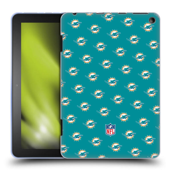 NFL Miami Dolphins Artwork Patterns Soft Gel Case for Amazon Fire HD 8/Fire HD 8 Plus 2020