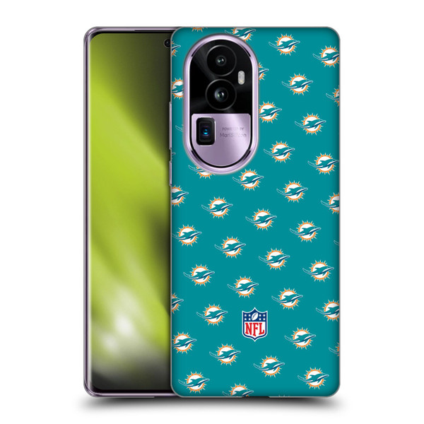 NFL Miami Dolphins Artwork Patterns Soft Gel Case for OPPO Reno10 Pro+