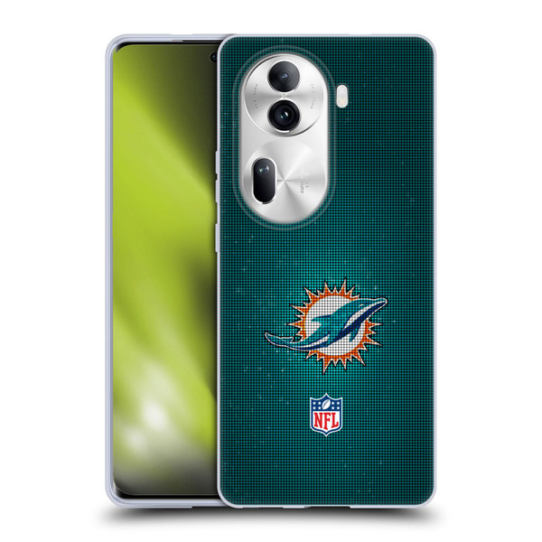 NFL Miami Dolphins Artwork LED Soft Gel Case for OPPO Reno11 Pro