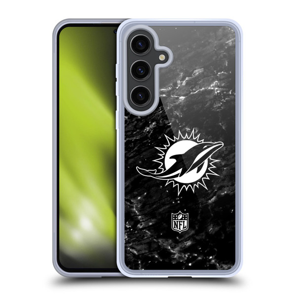 NFL Miami Dolphins Artwork Marble Soft Gel Case for Samsung Galaxy S24+ 5G