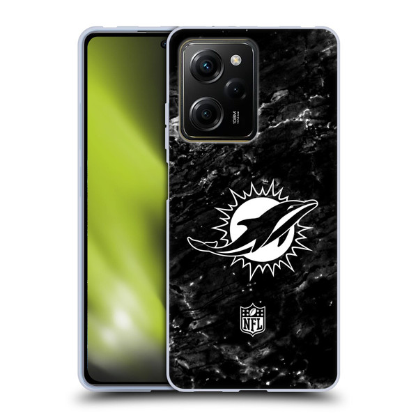 NFL Miami Dolphins Artwork Marble Soft Gel Case for Xiaomi Redmi Note 12 Pro 5G