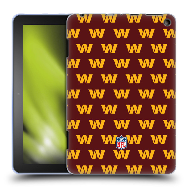 NFL Washington Football Team Artwork Patterns Soft Gel Case for Amazon Fire HD 8/Fire HD 8 Plus 2020