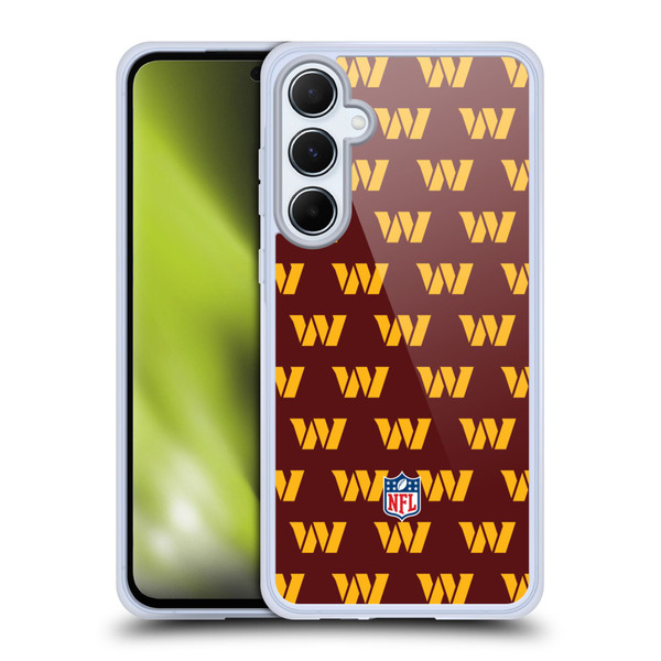 NFL Washington Football Team Artwork Patterns Soft Gel Case for Samsung Galaxy A55 5G