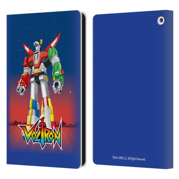 Voltron Graphics Robot Leather Book Wallet Case Cover For Amazon Fire HD 8/Fire HD 8 Plus 2020