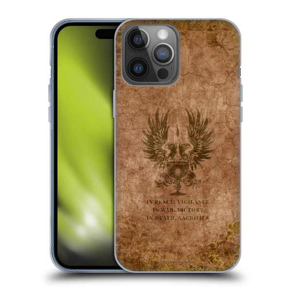 EA Bioware Dragon Age Heraldry Grey Wardens Distressed Soft Gel Case for Apple iPhone 14 Pro Max