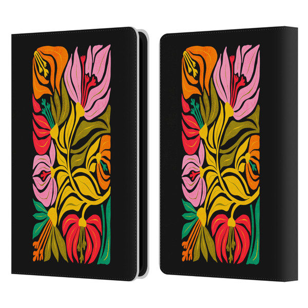 Ayeyokp Plants And Flowers Flor De Mar Flower Market Leather Book Wallet Case Cover For Amazon Kindle Paperwhite 5 (2021)