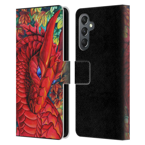 Carla Morrow Dragons Red Autumn Dragon Leather Book Wallet Case Cover For Samsung Galaxy A25 5G