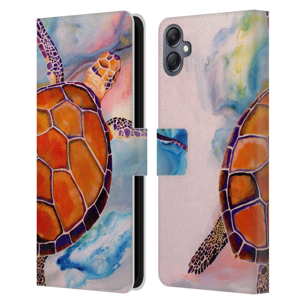 Jody Wright Animals Tranquility Sea Turtle Leather Book Wallet Case Cover For Samsung Galaxy A05