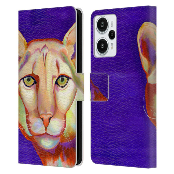 Jody Wright Animals Panther Leather Book Wallet Case Cover For Xiaomi Redmi Note 12T
