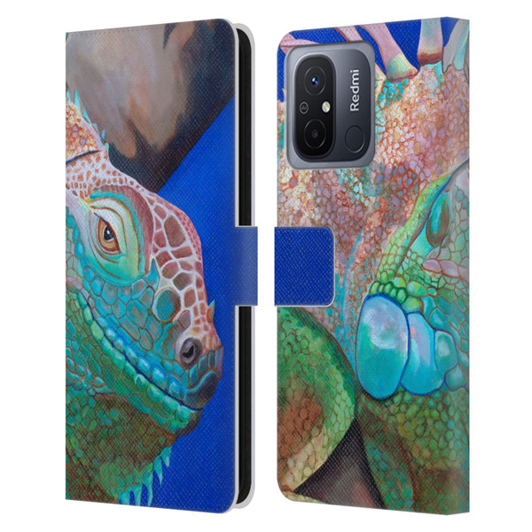 Jody Wright Animals Iguana Attitude Leather Book Wallet Case Cover For Xiaomi Redmi 12C