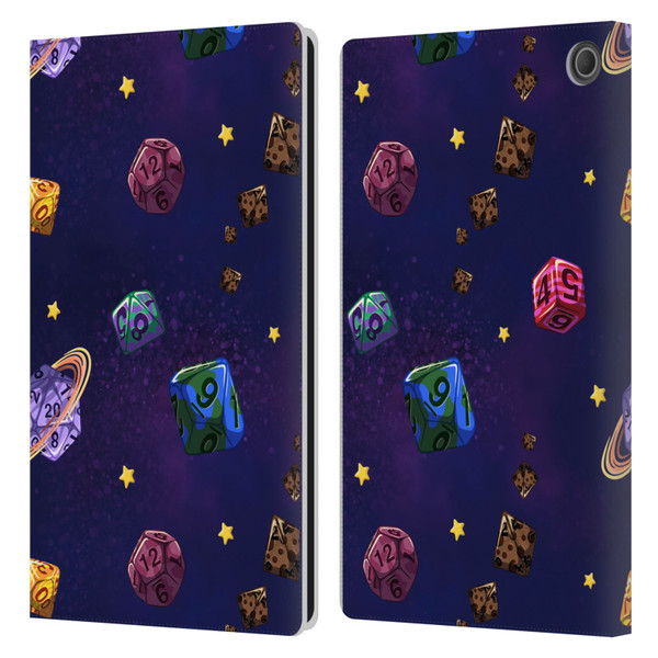 Carla Morrow Patterns Dice Numbers Leather Book Wallet Case Cover For Amazon Fire Max 11 2023