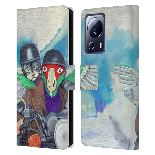 Jody Wright Animals Bikers Different Strokes Leather Book Wallet Case Cover For Xiaomi 13 Lite 5G