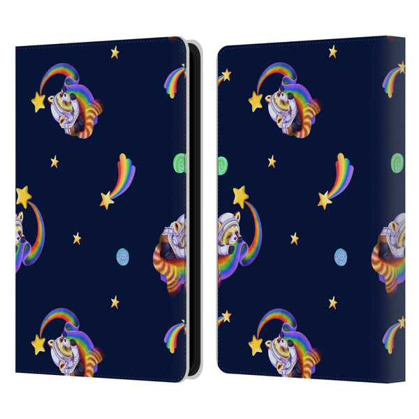 Carla Morrow Patterns Red Panda Leather Book Wallet Case Cover For Amazon Kindle Paperwhite 5 (2021)