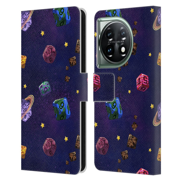 Carla Morrow Patterns Dice Numbers Leather Book Wallet Case Cover For OnePlus 11 5G
