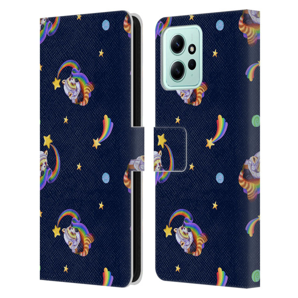 Carla Morrow Patterns Red Panda Leather Book Wallet Case Cover For Xiaomi Redmi 12