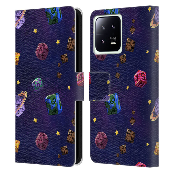 Carla Morrow Patterns Dice Numbers Leather Book Wallet Case Cover For Xiaomi 13 5G
