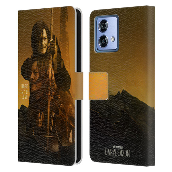 The Walking Dead: Daryl Dixon Key Art Double Exposure Leather Book Wallet Case Cover For Motorola Moto G84 5G