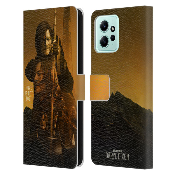 The Walking Dead: Daryl Dixon Key Art Double Exposure Leather Book Wallet Case Cover For Xiaomi Redmi 12