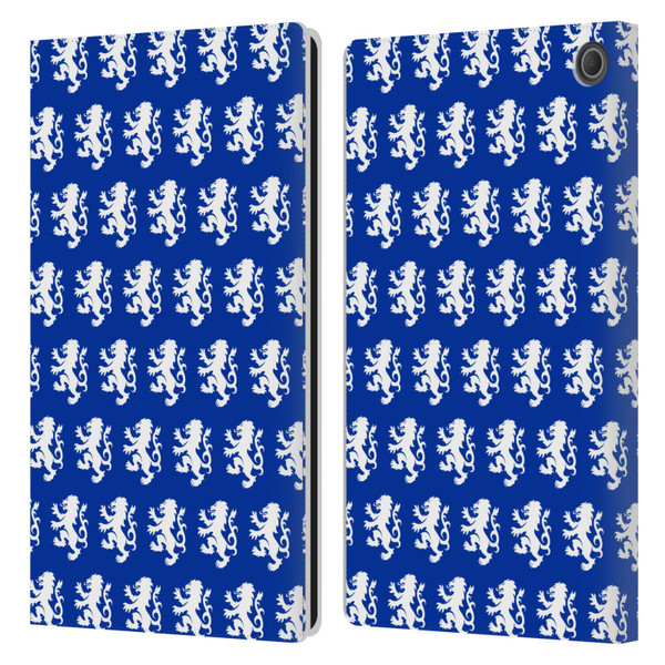 Rangers FC Crest Pattern Leather Book Wallet Case Cover For Amazon Fire Max 11 2023