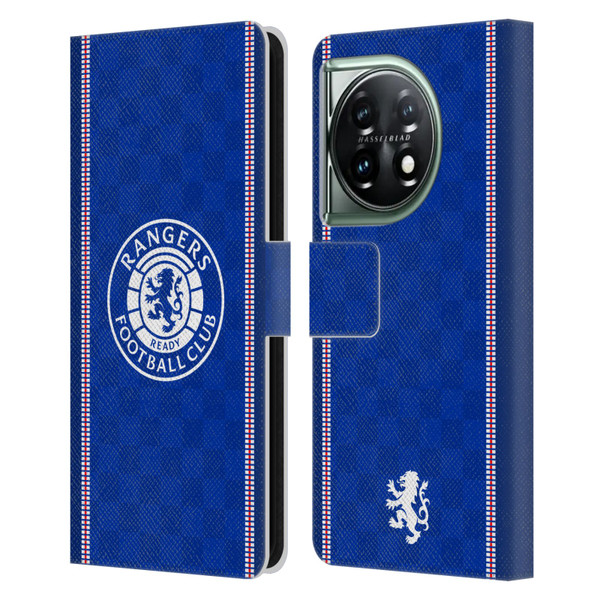 Rangers FC Crest Retro 1989 Home Kit Leather Book Wallet Case Cover For OnePlus 11 5G