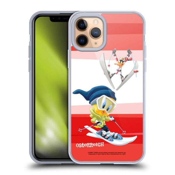 Looney Tunes Flag Graphics 1 Austria Daffy & Tweety Soft Gel Case for Apple iPhone 11 Pro