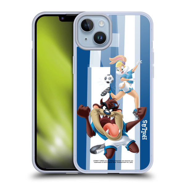 Looney Tunes Flag Graphics 1 Greece Lola & Taz Soft Gel Case for Apple iPhone 14 Plus